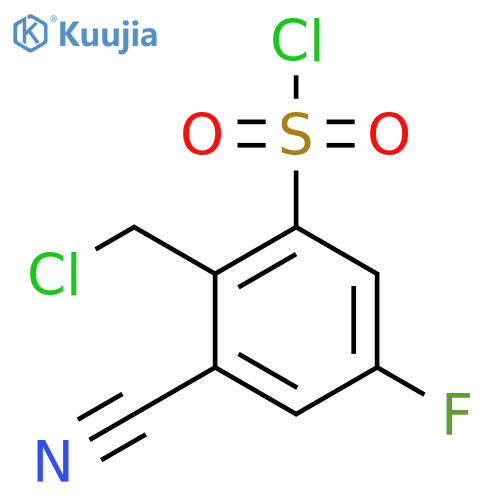 2-Chloromethyl-3-cyano-5-fluorobenzenesulfonyl chloride structure