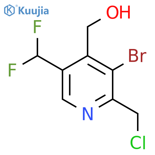 3-Bromo-2-(chloromethyl)-5-(difluoromethyl)pyridine-4-methanol structure