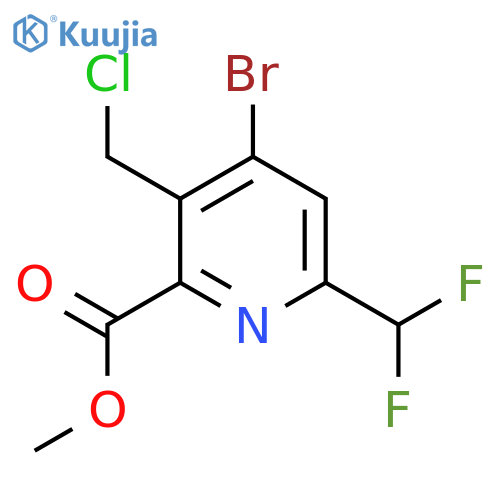 Methyl 4-bromo-3-(chloromethyl)-6-(difluoromethyl)pyridine-2-carboxylate structure