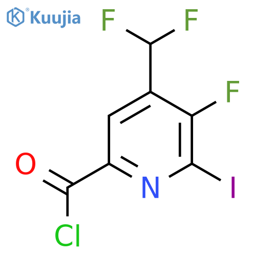 4-(Difluoromethyl)-3-fluoro-2-iodopyridine-6-carbonyl chloride structure