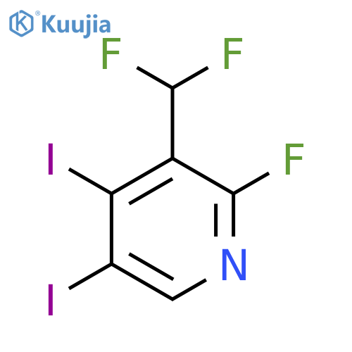 3-(Difluoromethyl)-4,5-diiodo-2-fluoropyridine structure