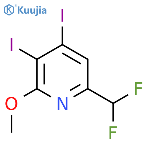 6-(Difluoromethyl)-3,4-diiodo-2-methoxypyridine structure