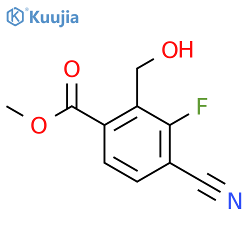 Methyl 4-cyano-3-fluoro-2-(hydroxymethyl)benzoate structure