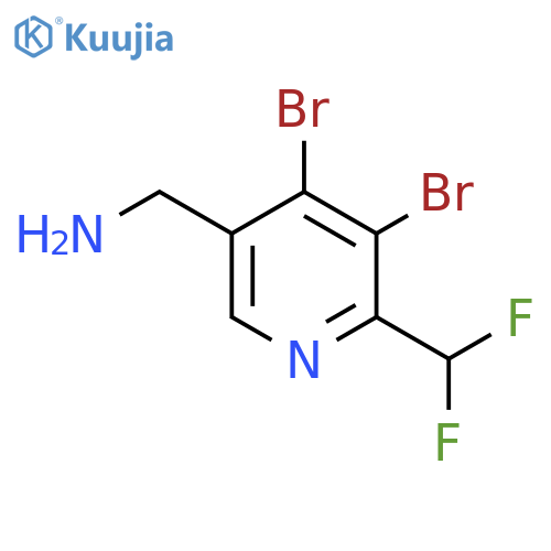 5-(Aminomethyl)-3,4-dibromo-2-(difluoromethyl)pyridine structure