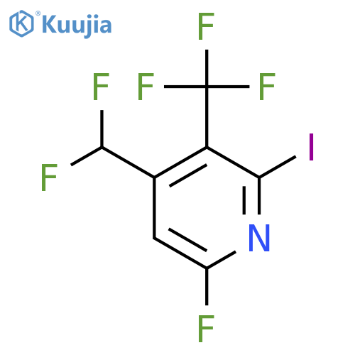 4-(Difluoromethyl)-6-fluoro-2-iodo-3-(trifluoromethyl)pyridine structure