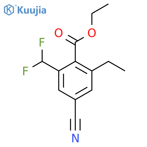 Ethyl 4-cyano-2-difluoromethyl-6-ethylbenzoate structure