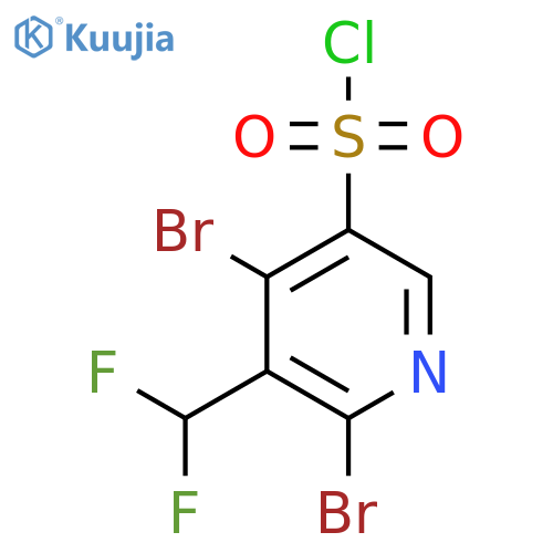 2,4-Dibromo-3-(difluoromethyl)pyridine-5-sulfonyl chloride structure