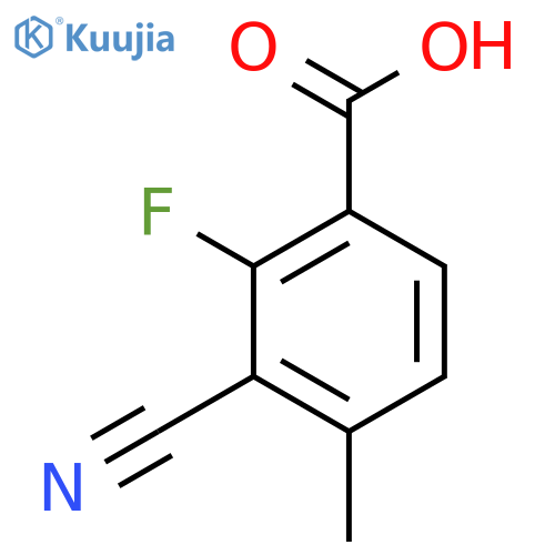 3-Cyano-2-fluoro-4-methylbenzoic acid structure