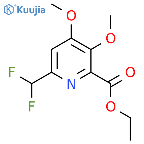 Ethyl 6-(difluoromethyl)-3,4-dimethoxypyridine-2-carboxylate structure