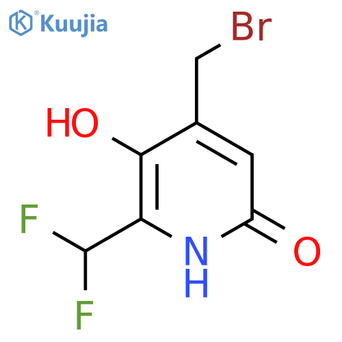 4-(Bromomethyl)-2-(difluoromethyl)-3,6-dihydroxypyridine structure