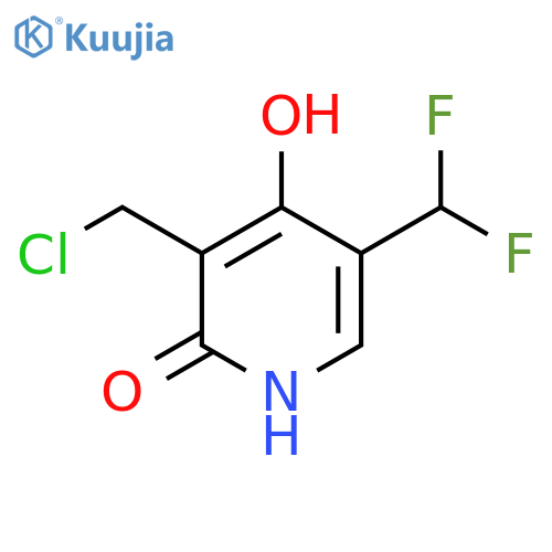 3-(Chloromethyl)-5-(difluoromethyl)-2,4-dihydroxypyridine structure