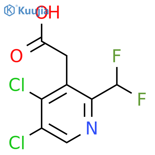 4,5-Dichloro-2-(difluoromethyl)pyridine-3-acetic acid structure