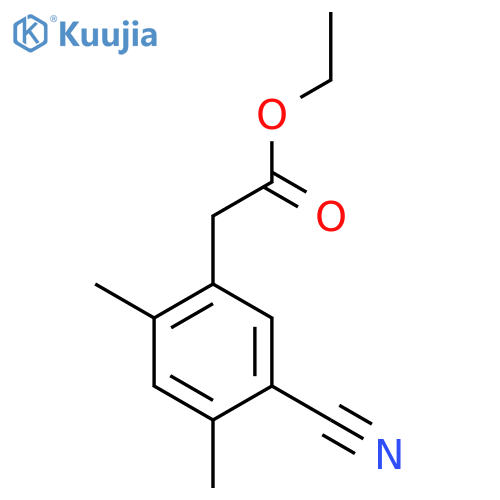 Ethyl 5-cyano-2,4-dimethylphenylacetate structure