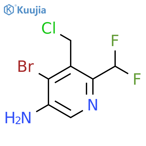 5-Amino-4-bromo-3-(chloromethyl)-2-(difluoromethyl)pyridine structure