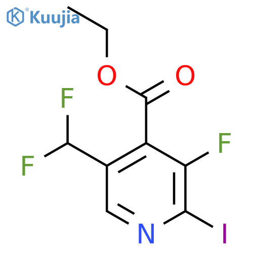 Ethyl 5-(difluoromethyl)-3-fluoro-2-iodopyridine-4-carboxylate structure