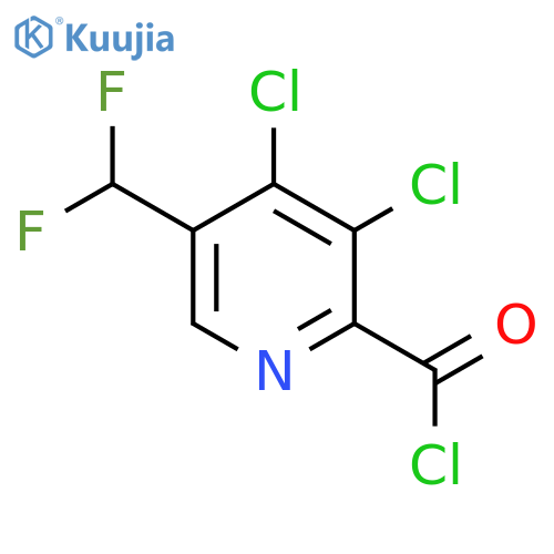 3,4-Dichloro-5-(difluoromethyl)pyridine-2-carbonyl chloride structure