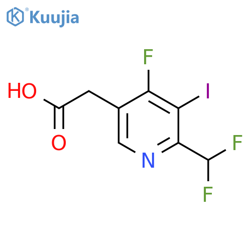 2-(Difluoromethyl)-4-fluoro-3-iodopyridine-5-acetic acid structure