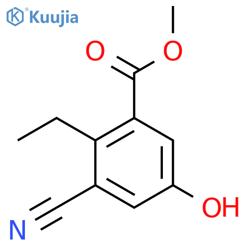 Methyl 3-cyano-2-ethyl-5-hydroxybenzoate structure