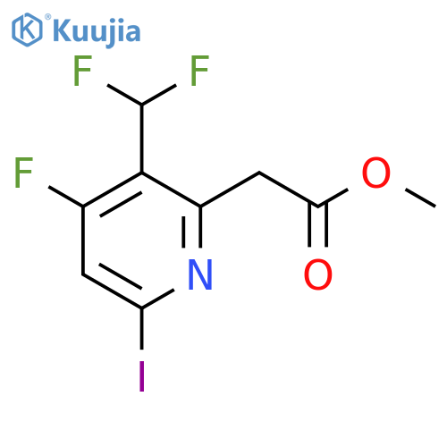Methyl 3-(difluoromethyl)-4-fluoro-6-iodopyridine-2-acetate structure