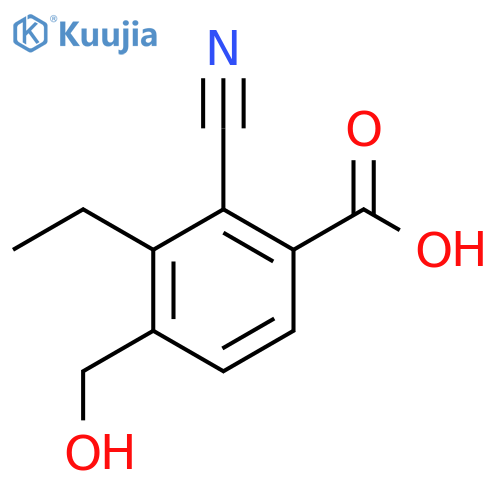 2-Cyano-3-ethyl-4-(hydroxymethyl)benzoic acid structure