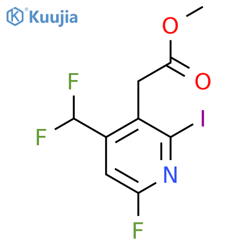 Methyl 4-(difluoromethyl)-6-fluoro-2-iodopyridine-3-acetate structure