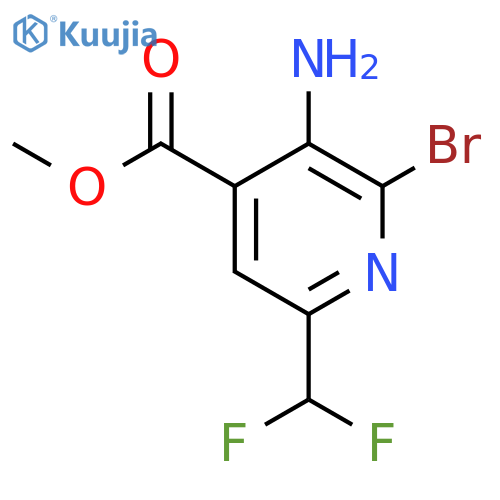 Methyl 3-amino-2-bromo-6-(difluoromethyl)pyridine-4-carboxylate structure