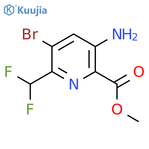 Methyl 3-amino-5-bromo-6-(difluoromethyl)pyridine-2-carboxylate structure
