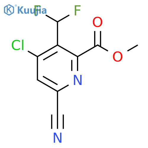 Methyl 4-chloro-6-cyano-3-(difluoromethyl)pyridine-2-carboxylate structure