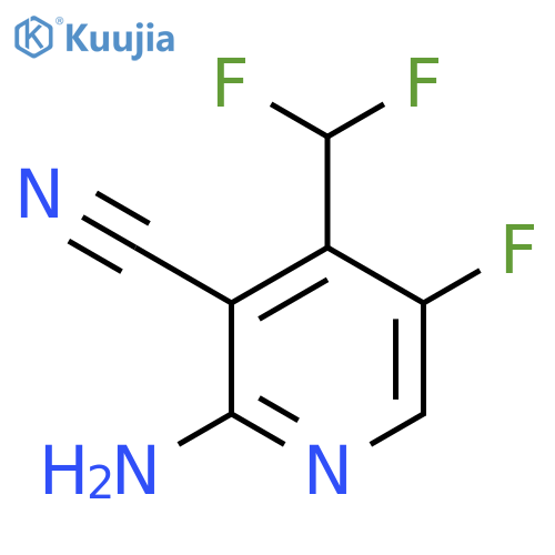 2-Amino-3-cyano-4-(difluoromethyl)-5-fluoropyridine structure