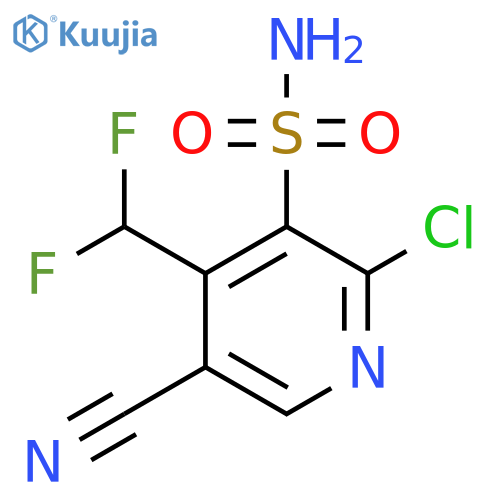 2-Chloro-5-cyano-4-(difluoromethyl)pyridine-3-sulfonamide structure