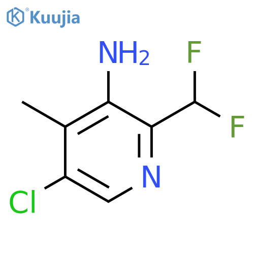 3-Amino-5-chloro-2-(difluoromethyl)-4-methylpyridine structure