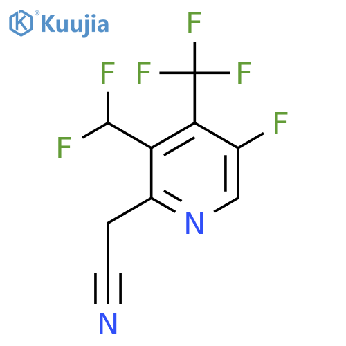 3-(Difluoromethyl)-5-fluoro-4-(trifluoromethyl)pyridine-2-acetonitrile structure