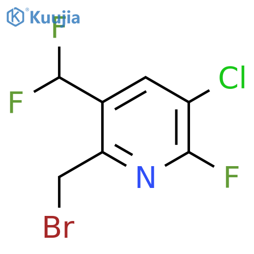 2-(Bromomethyl)-5-chloro-3-(difluoromethyl)-6-fluoropyridine structure