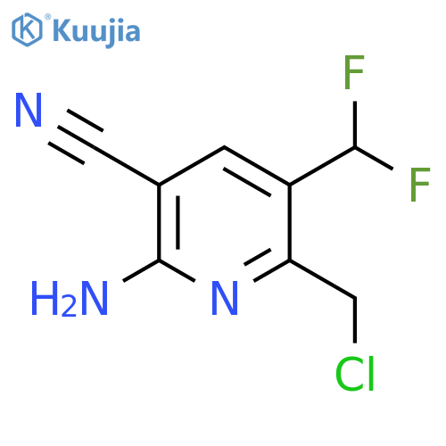 2-Amino-6-(chloromethyl)-3-cyano-5-(difluoromethyl)pyridine structure