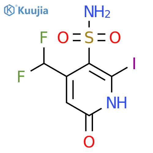 4-(Difluoromethyl)-6-hydroxy-2-iodopyridine-3-sulfonamide structure