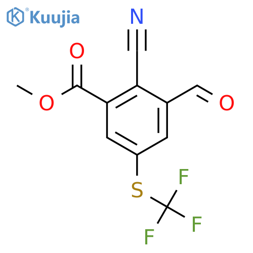 Methyl 2-cyano-3-formyl-5-(trifluoromethylthio)benzoate structure