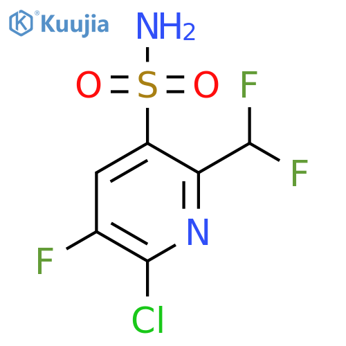 2-Chloro-6-(difluoromethyl)-3-fluoropyridine-5-sulfonamide structure