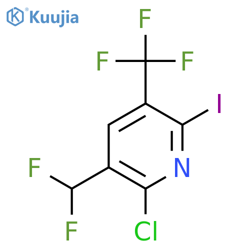 2-Chloro-3-(difluoromethyl)-6-iodo-5-(trifluoromethyl)pyridine structure