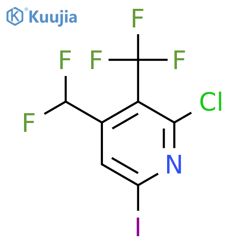 2-Chloro-4-(difluoromethyl)-6-iodo-3-(trifluoromethyl)pyridine structure