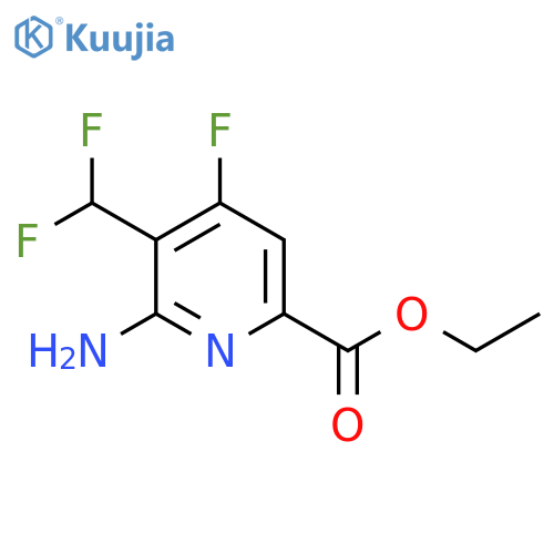 Ethyl 2-amino-3-(difluoromethyl)-4-fluoropyridine-6-carboxylate structure