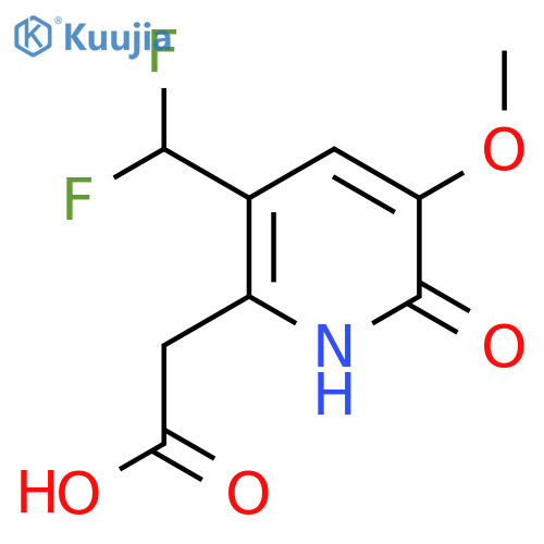 5-(Difluoromethyl)-2-hydroxy-3-methoxypyridine-6-acetic acid structure