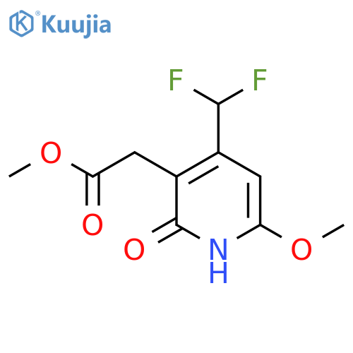 Methyl 4-(difluoromethyl)-2-hydroxy-6-methoxypyridine-3-acetate structure