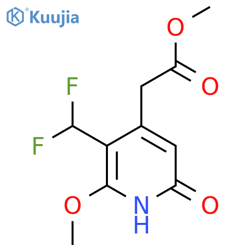 Methyl 3-(difluoromethyl)-6-hydroxy-2-methoxypyridine-4-acetate structure