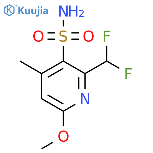 2-(Difluoromethyl)-6-methoxy-4-methylpyridine-3-sulfonamide structure