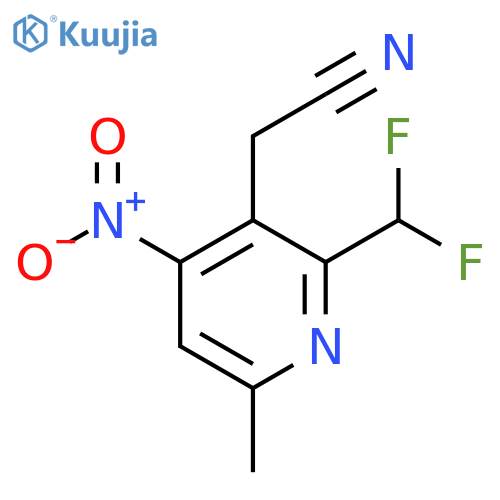 2-(Difluoromethyl)-6-methyl-4-nitropyridine-3-acetonitrile structure