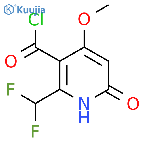 2-(Difluoromethyl)-6-hydroxy-4-methoxypyridine-3-carbonyl chloride structure