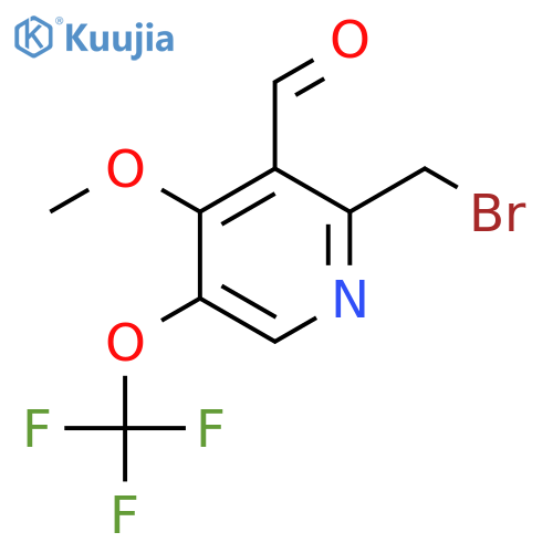 2-(Bromomethyl)-4-methoxy-5-(trifluoromethoxy)pyridine-3-carboxaldehyde structure