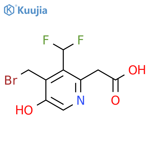4-(Bromomethyl)-3-(difluoromethyl)-5-hydroxypyridine-2-acetic acid structure