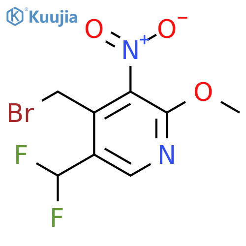 4-(Bromomethyl)-5-(difluoromethyl)-2-methoxy-3-nitropyridine structure