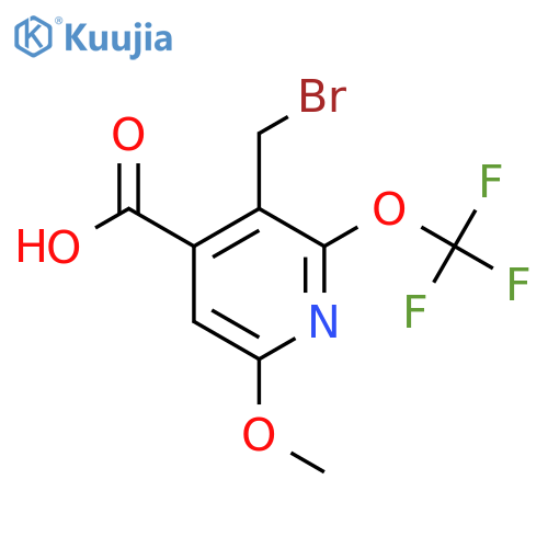 3-(Bromomethyl)-6-methoxy-2-(trifluoromethoxy)pyridine-4-carboxylic acid structure